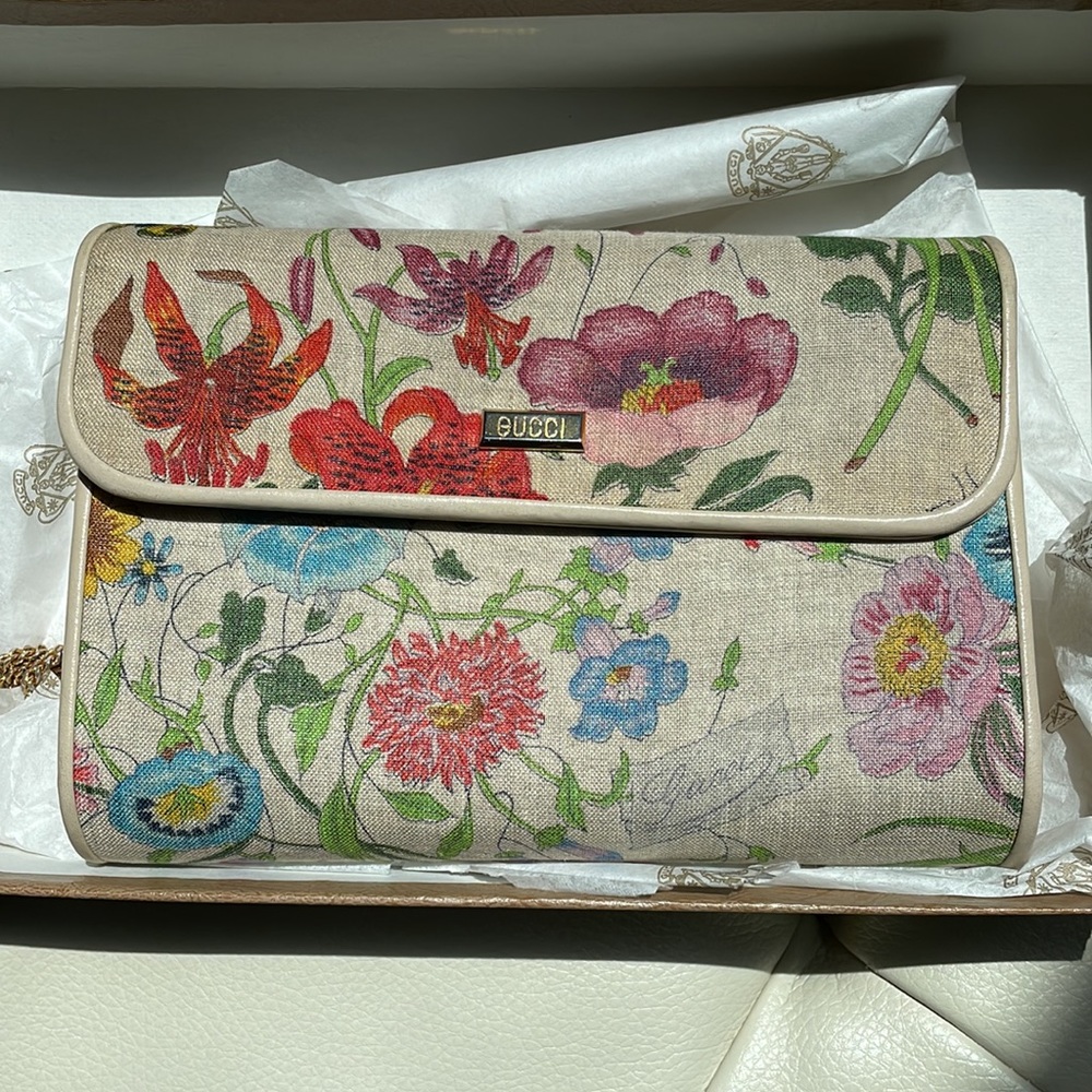Gucci Floral Shoulder Bag/Clutch